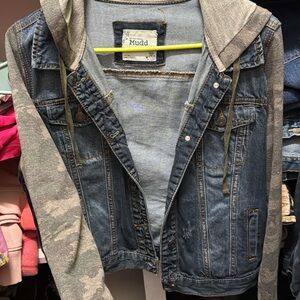Mud Camo Sleeve Denim Jacket